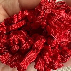 2” Chinese frog knot closure - 10 pairs bright red